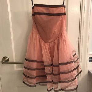 BARBIE 👛🩷🎀 pink dress w/ Black piping